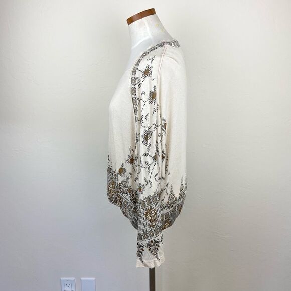 Free People Medallion Print Long-Sleeve Blouse - Picture 4 of 6